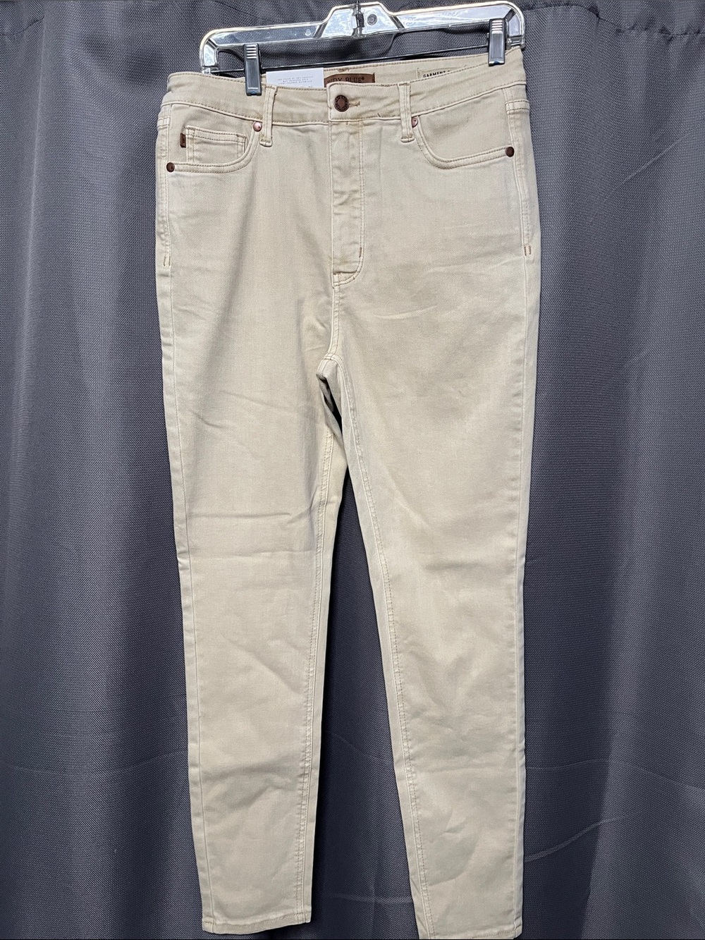 Judy Blue Slim Straight Chinos - Light Beige